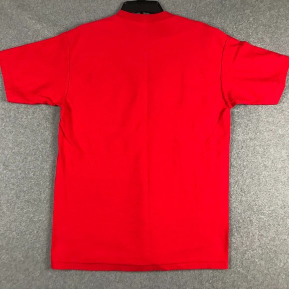 Vintage Oneita Shirt Mens Large Red Super Heavyweight Preshrunk Golf Embroidered - Picture 7 of 11